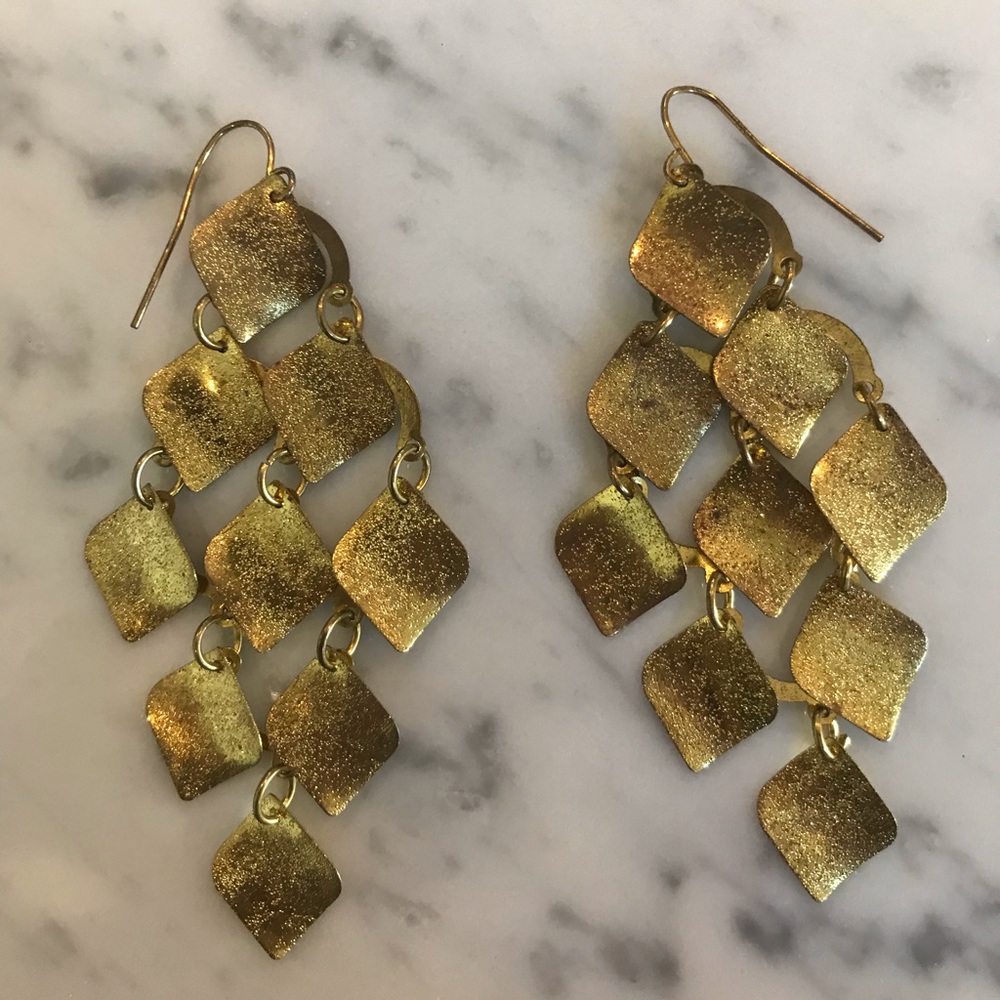 Gold statement earrings